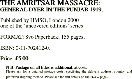 THE AMRITSAR MASSACRE: 